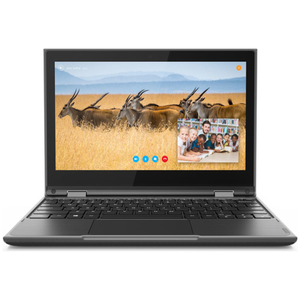 Lenovo 300e WINBOOK 2-IN-1 Celeron® Quad-Core N4100 64GB eMMC 4GB 11.6" (1366x768) TOUCHSCREEN WIN10 BLACK