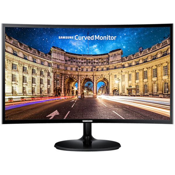 Samsung 24" LC24F390 Curved Monitor 23.5" (1920x1080) 4(GTG)ms 250cd/m² 1800R AMD FreeSync™ 3000:1 16:9 AC100-240V BLACK LATAM