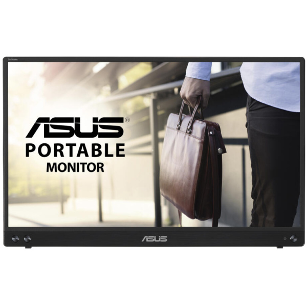 ASUS ZenScreen MB16ACV 15.6" (1920x1080) 1080P IPS, Eye Care, Flicker Free, Blue Light Filter, Kickstand, USB-C Power Delivery, for Laptop, PC, Phone, Console, Antibacterial Surface Portable Monitor