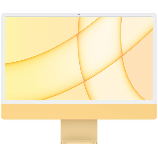 Apple iMac 24" ALL-IN-ONE 2021 M1 Chip 256GB SSD 8GB 23.5" 4.5K (4480x2520) RETINA macOS Big Sur YELLOW Magic Keyboard Mouse Touch ID