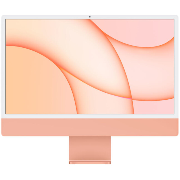 Apple iMac 24" ALL-IN-ONE 2021 M1 Chip 256GB SSD 8GB 23.5" 4.5K (4480x2520) RETINA macOS Big Sur ORANGE Magic Keyboard Mouse Touch ID