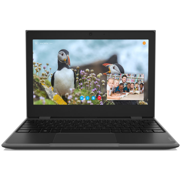 Lenovo 100e Celeron® Dual-Core N4000 64GB eMMC 4GB 11.6" (1366x768) WIN10 Pro EDU BLACK FRENCH/ENGLISH