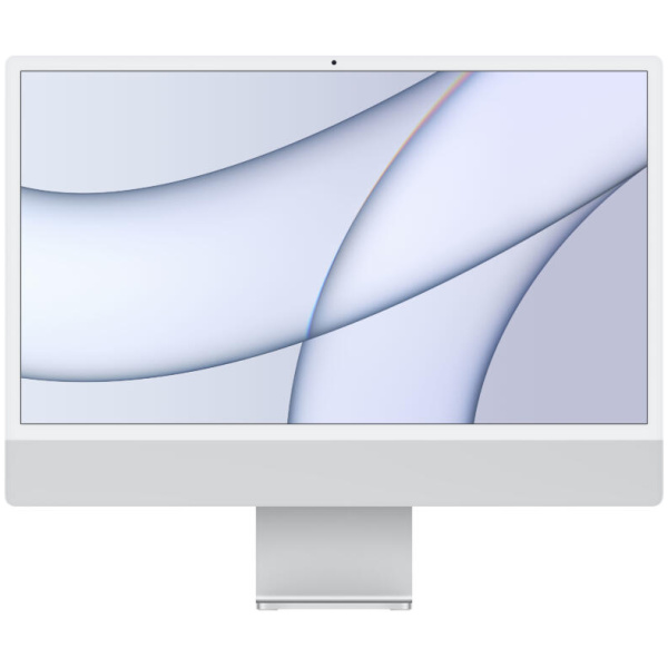 Apple iMac 24" 2021 ALL-IN-ONE M1 Chip 256GB SSD 8GB 23.5" 4.5K (4480x2520) RETINA macOS Big Sur Webcam SILVER Keyboard Mouse