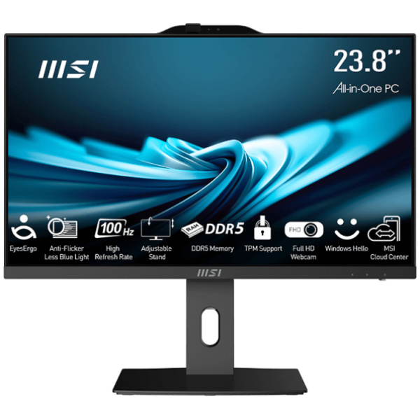 MSI AP242P 14M-644 ALL-IN-ONE Core™ i5-14400 1TB SSD 8GB 23.8" (1920x1080) IPS WIN11 Keyboard Mouse BLACK