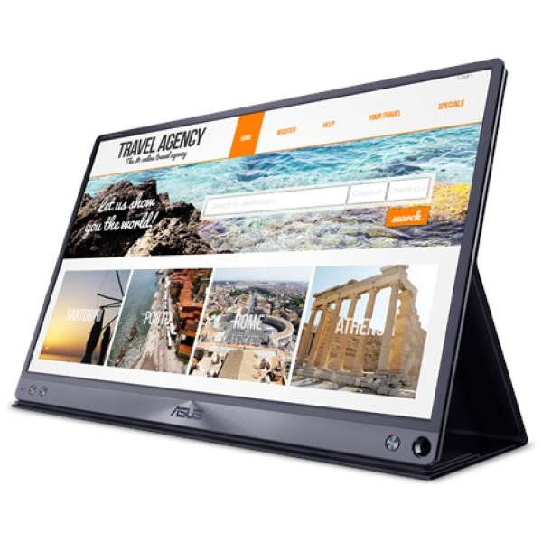 Asus ZenScreen MB16AC Ultra-Thin Portable Monitor 15.6" (1920x1080) IPS 220 cd/m² 800:1 Foldable Case